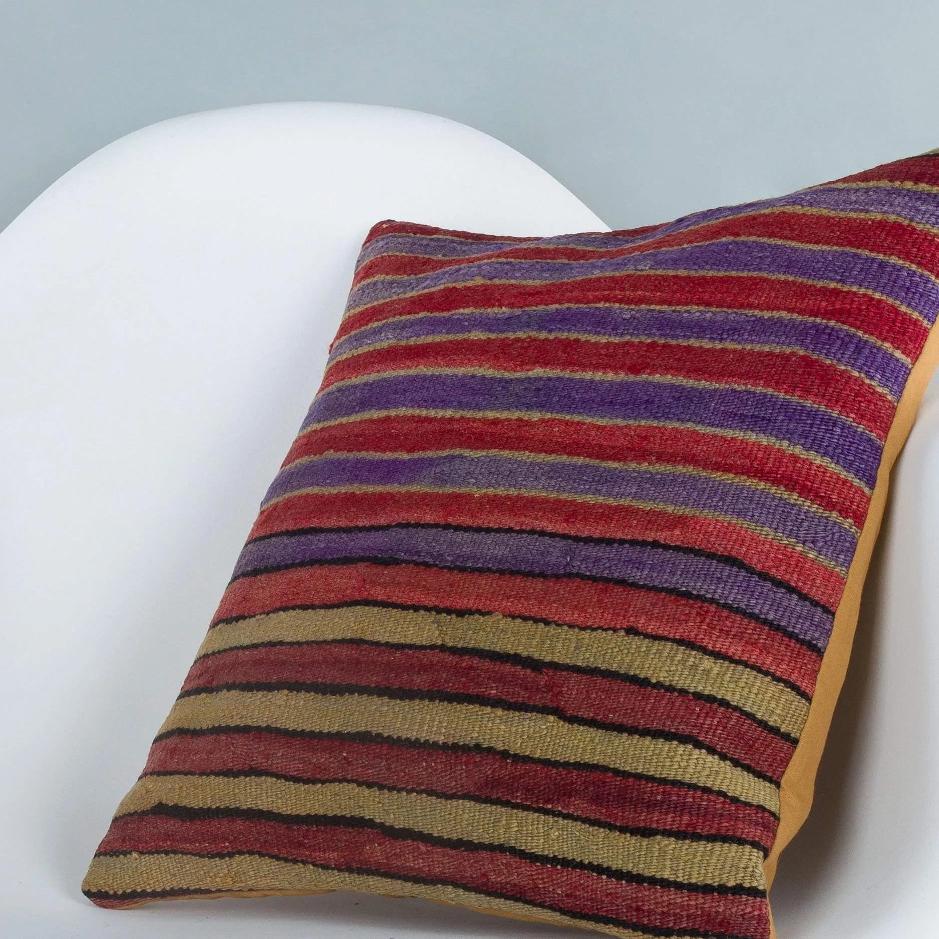 Striped Multiple Color Kilim Pillow Cover 16x16 6812