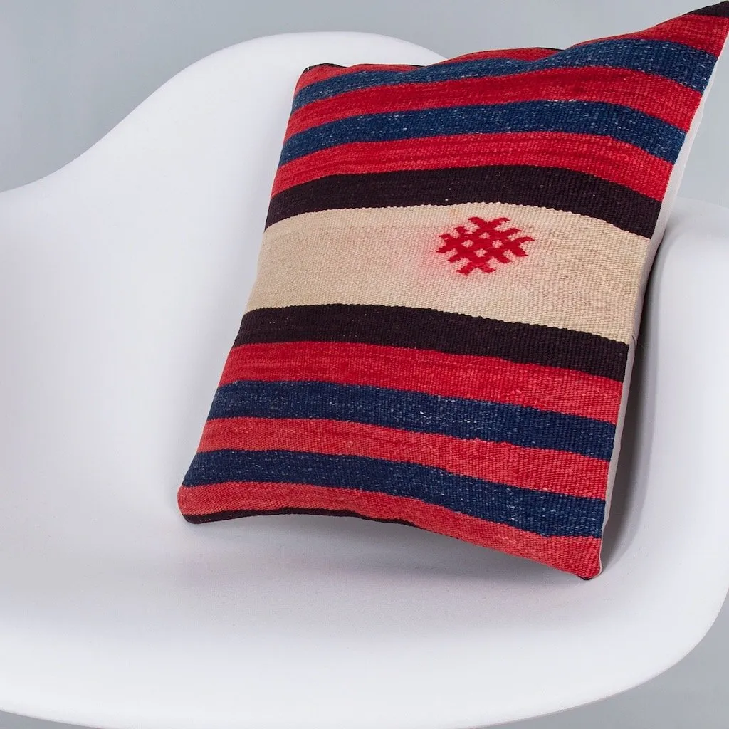 Striped Multiple Color Kilim Pillow Cover 16x16 7538