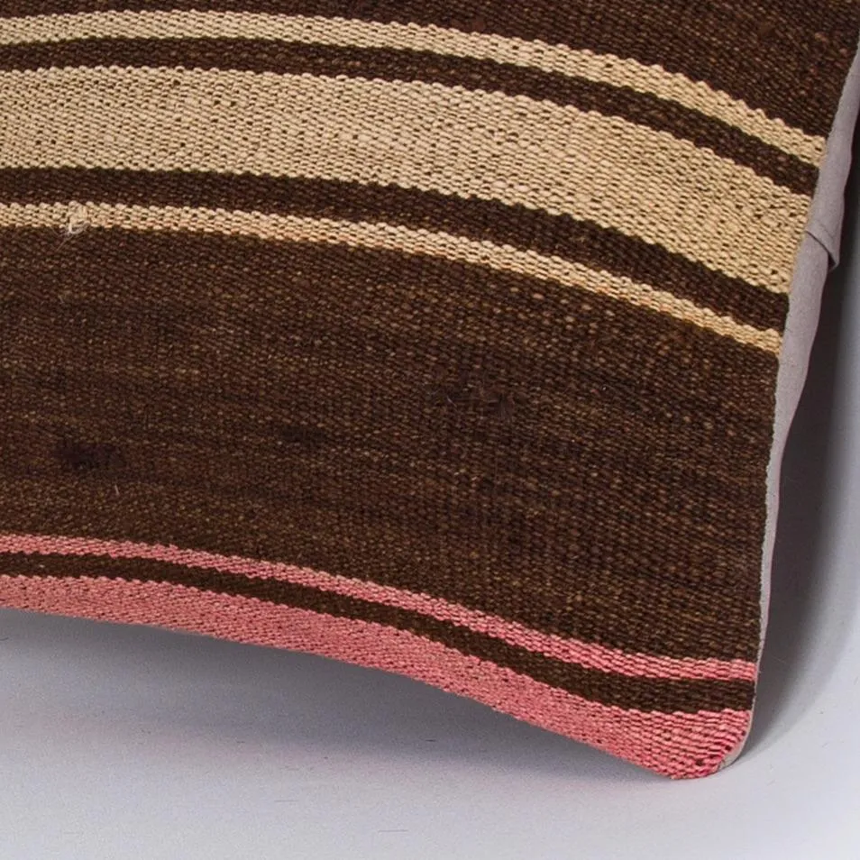 Striped Multiple Color Kilim Pillow Cover 16x16 7915