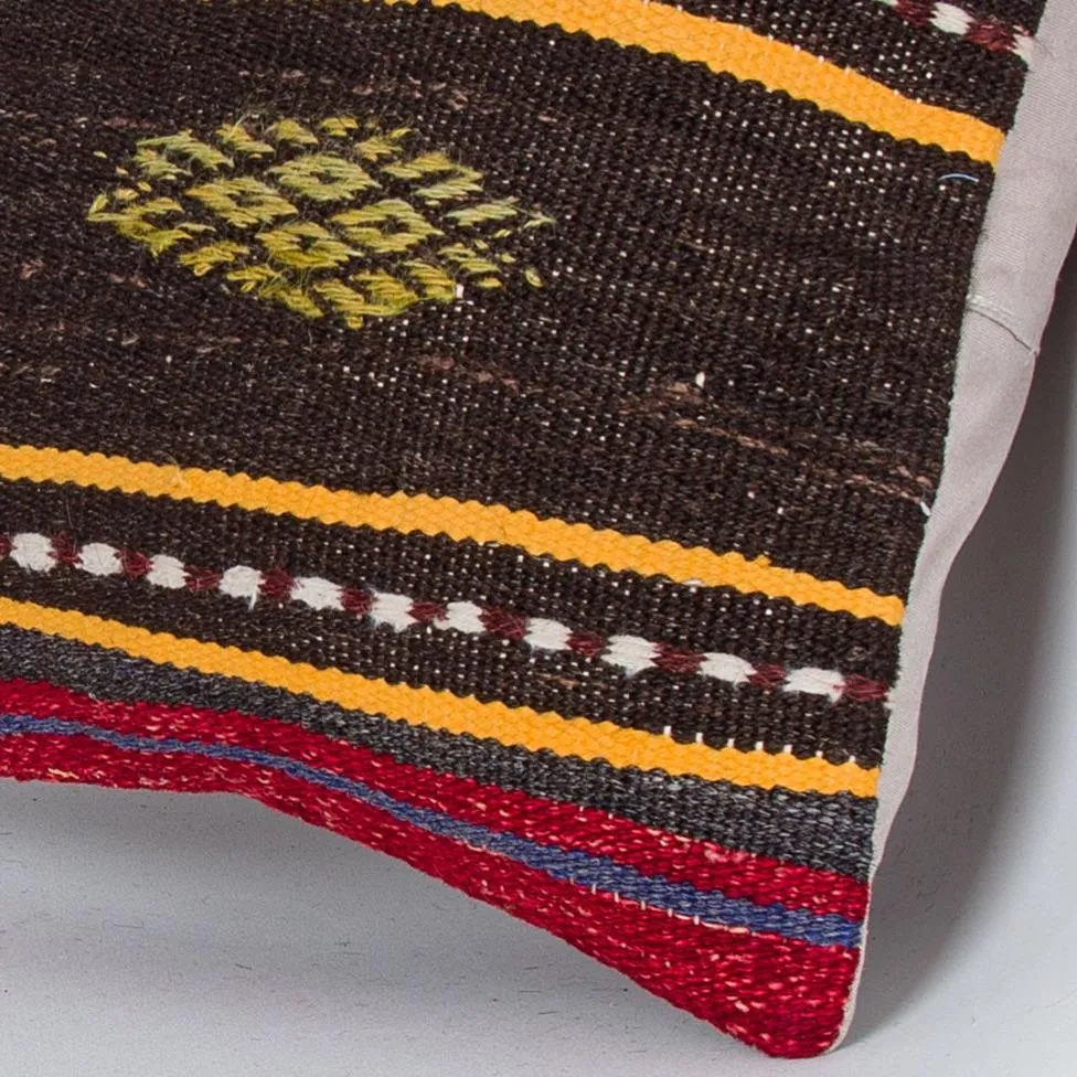 Striped Multiple Color Kilim Pillow Cover 16x16 8313