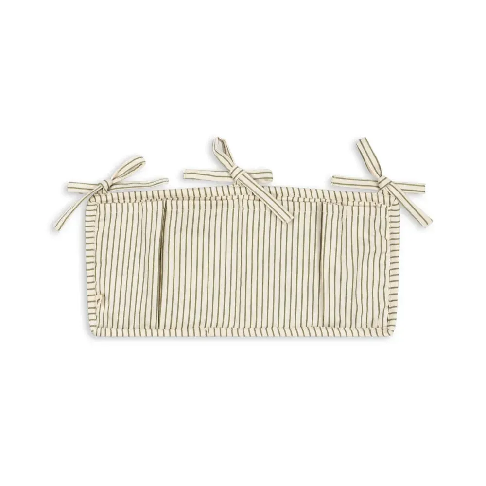 Striped Quilted Bed Pockets Baby Organiser  (Tea Stripe)