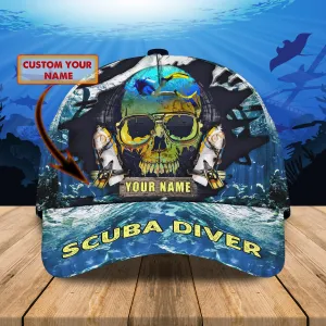 Super Scuba 17 - Personalized Name Cap - Cpd