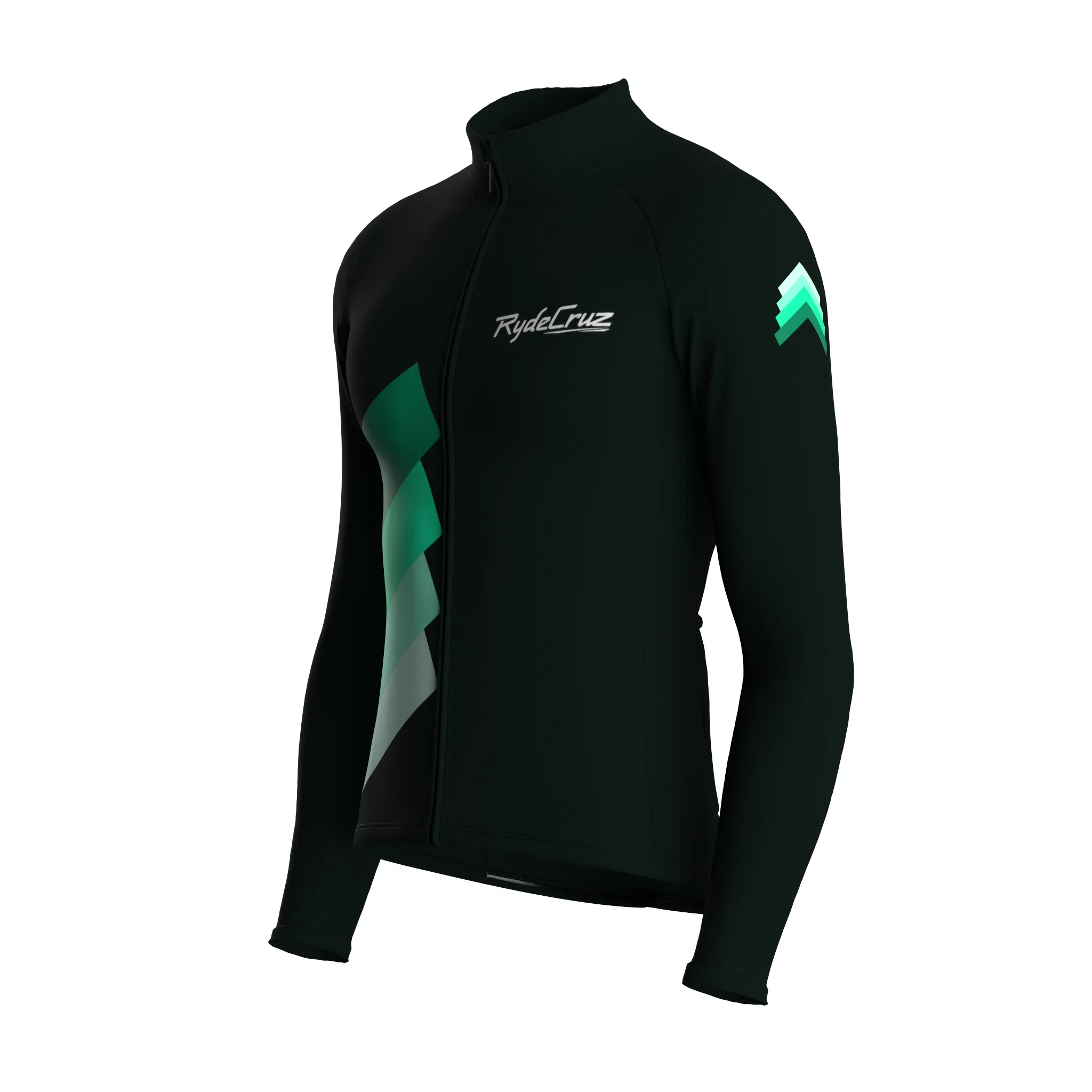 Synth Wave | Dark Green Male Long Sleeves Jersey