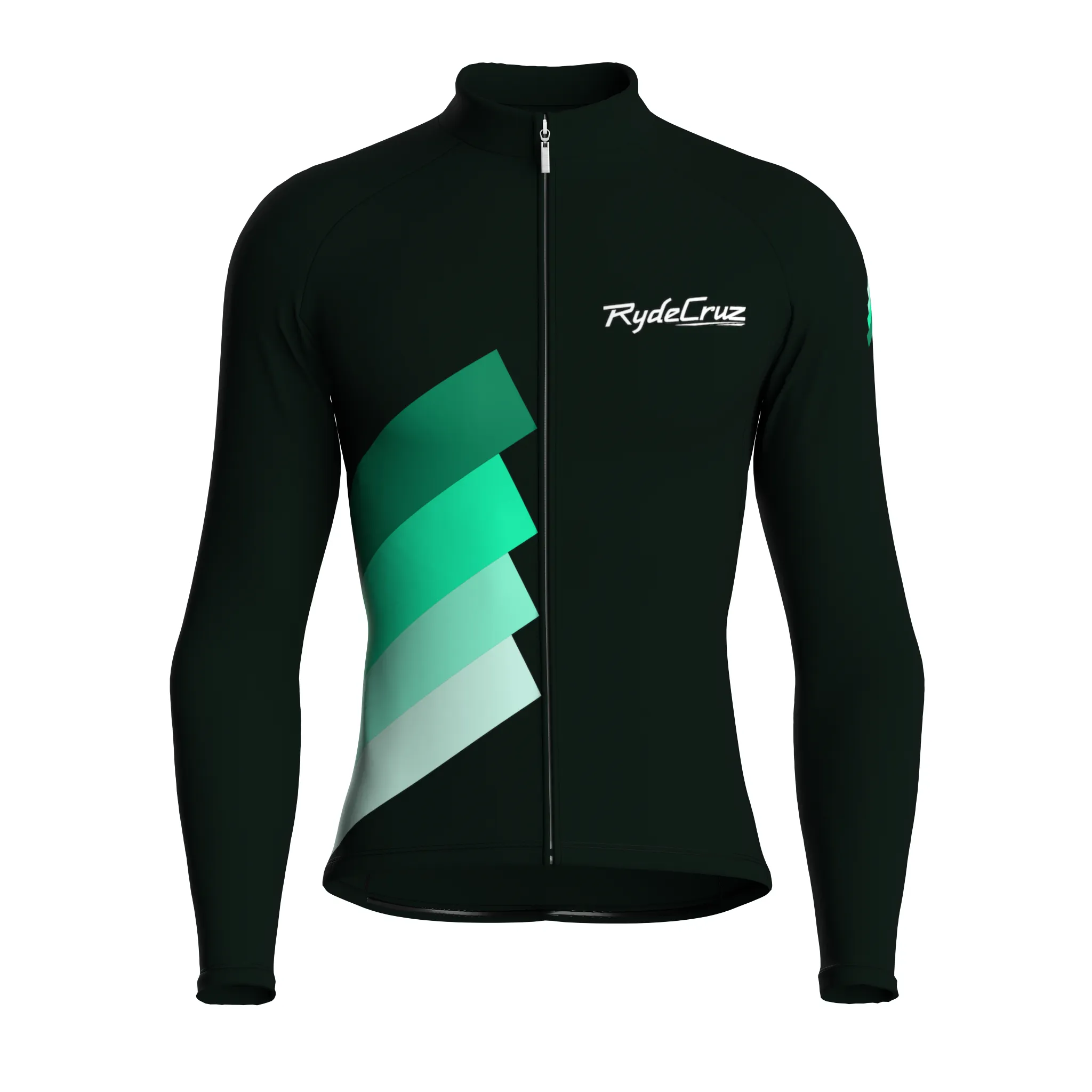 Synth Wave | Dark Green Male Long Sleeves Jersey