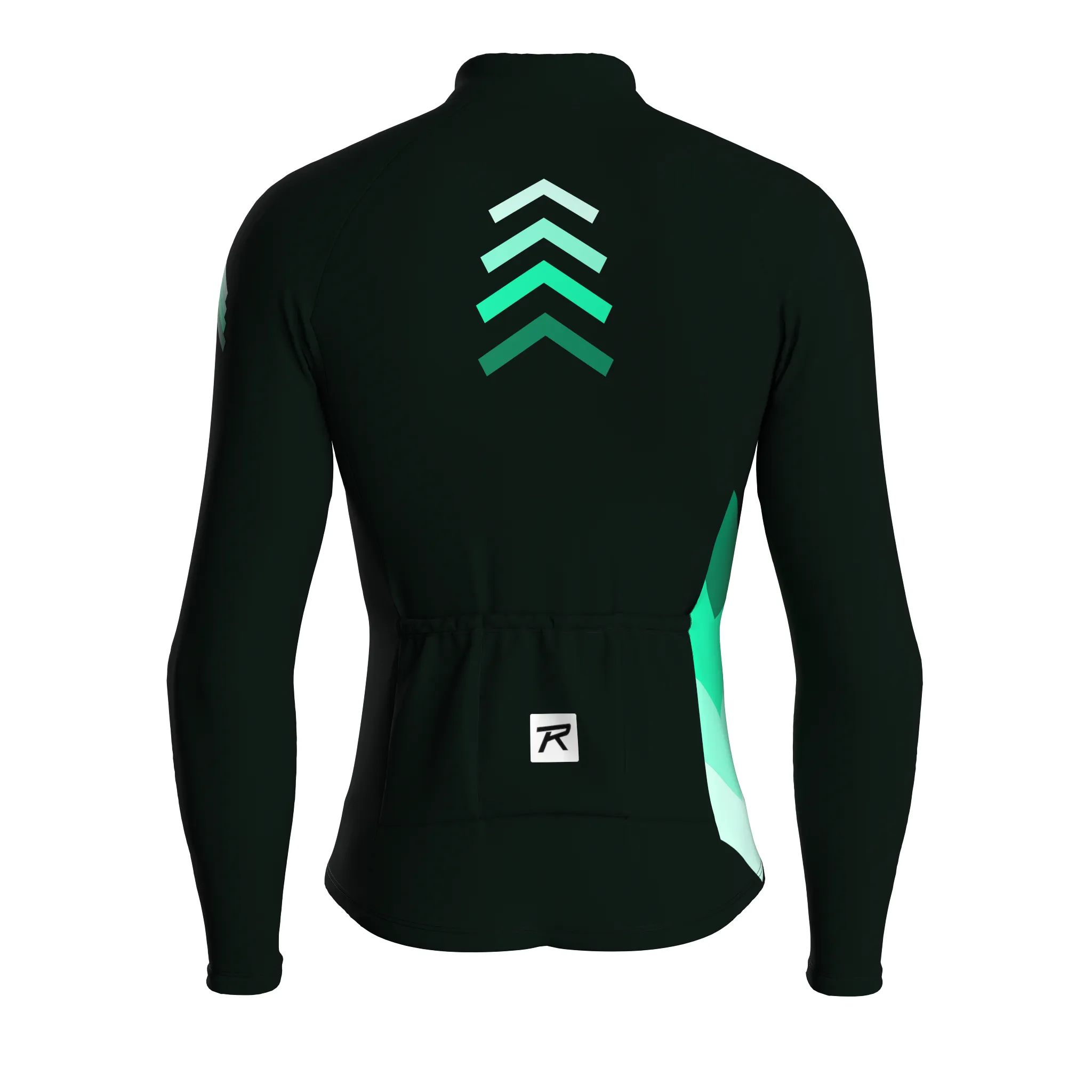 Synth Wave | Dark Green Male Long Sleeves Jersey