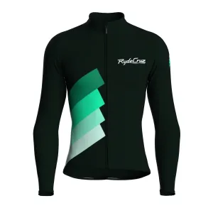 Synth Wave | Dark Green Male Long Sleeves Jersey