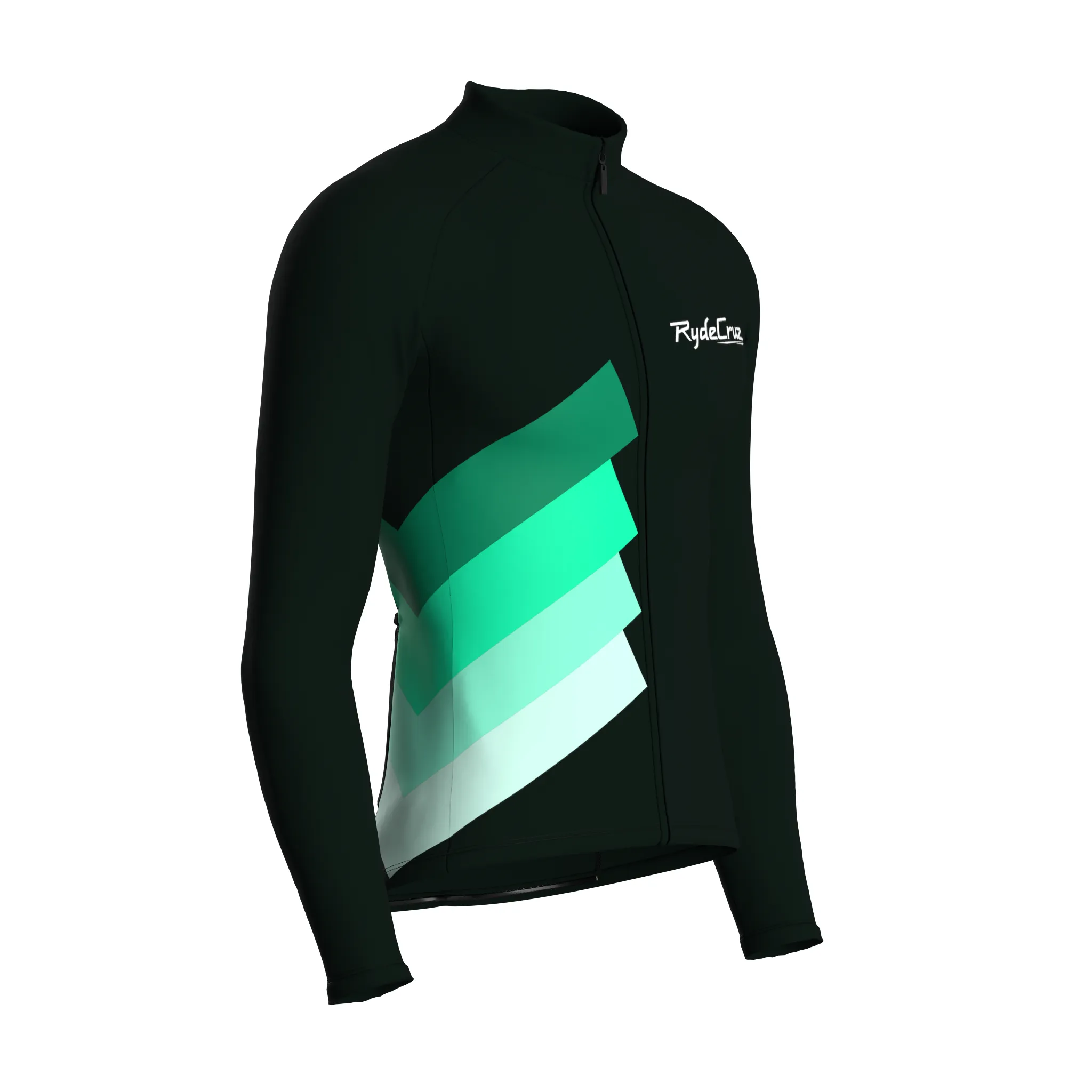 Synth Wave | Dark Green Male Long Sleeves Jersey