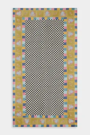 Tablecloth Big Check 180 x 350 in Olive Green