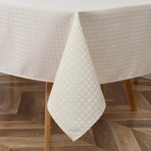 Tablecloth Houndstooth White/Gold