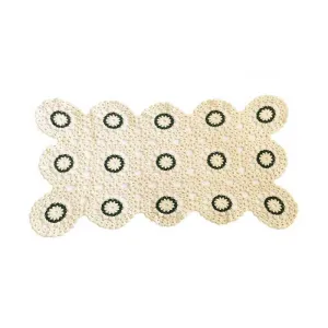 Tablecloth Rectangle Cream Green Crochet