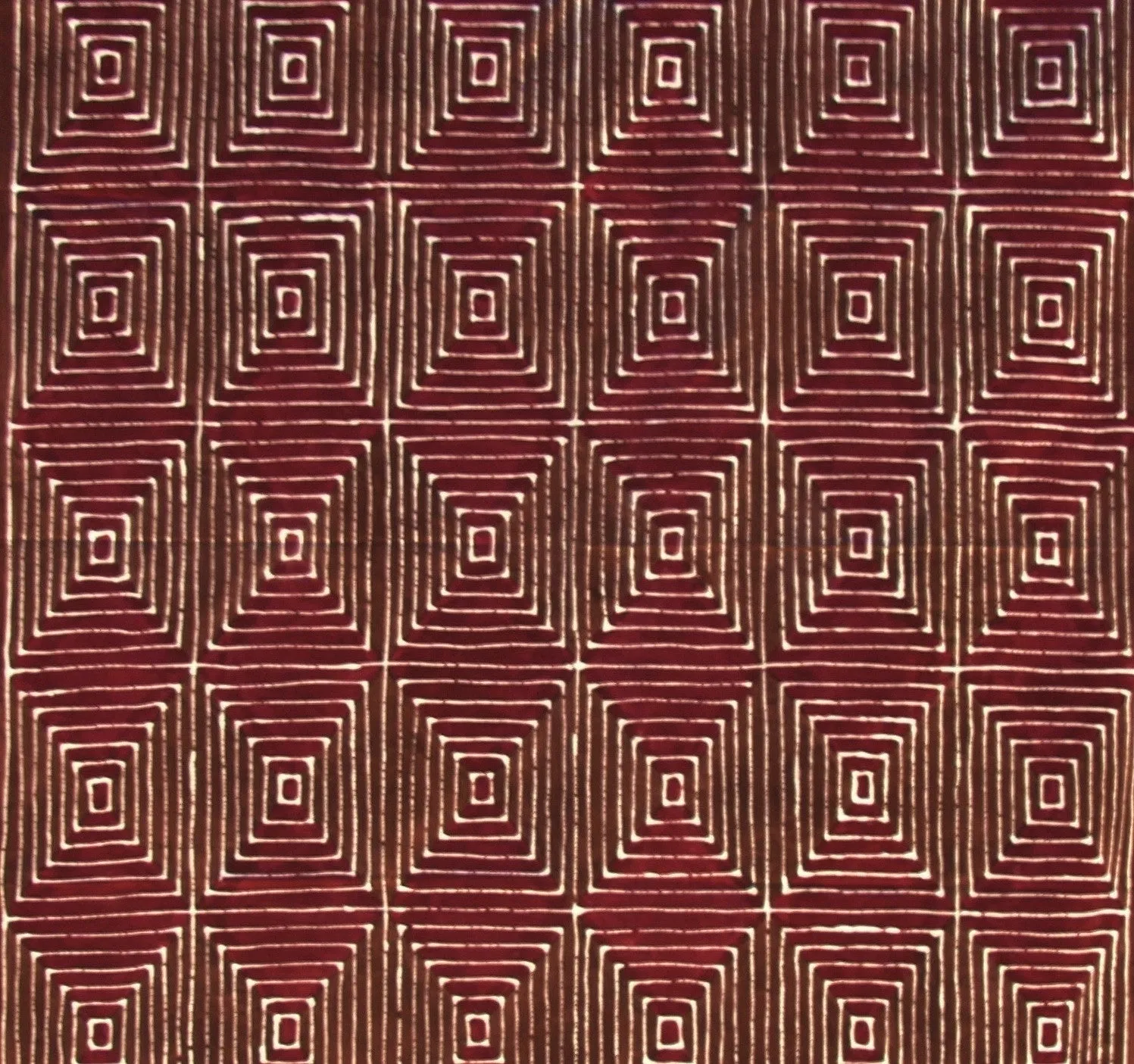 Tablecloth Tribal Geometric Hand Painted  South Africa 58"X 60"