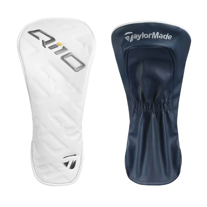 TaylorMade Qi10 designer Head Covers - Driver Fairway Hybrids - White