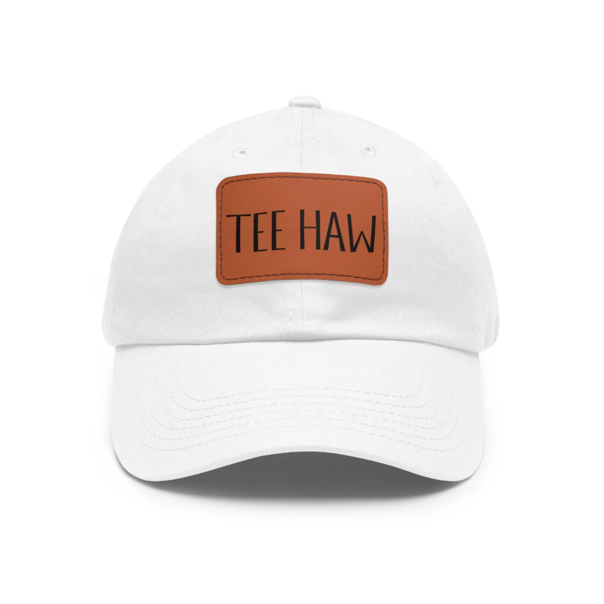 Tee Haw Leather Patch Golf Hat