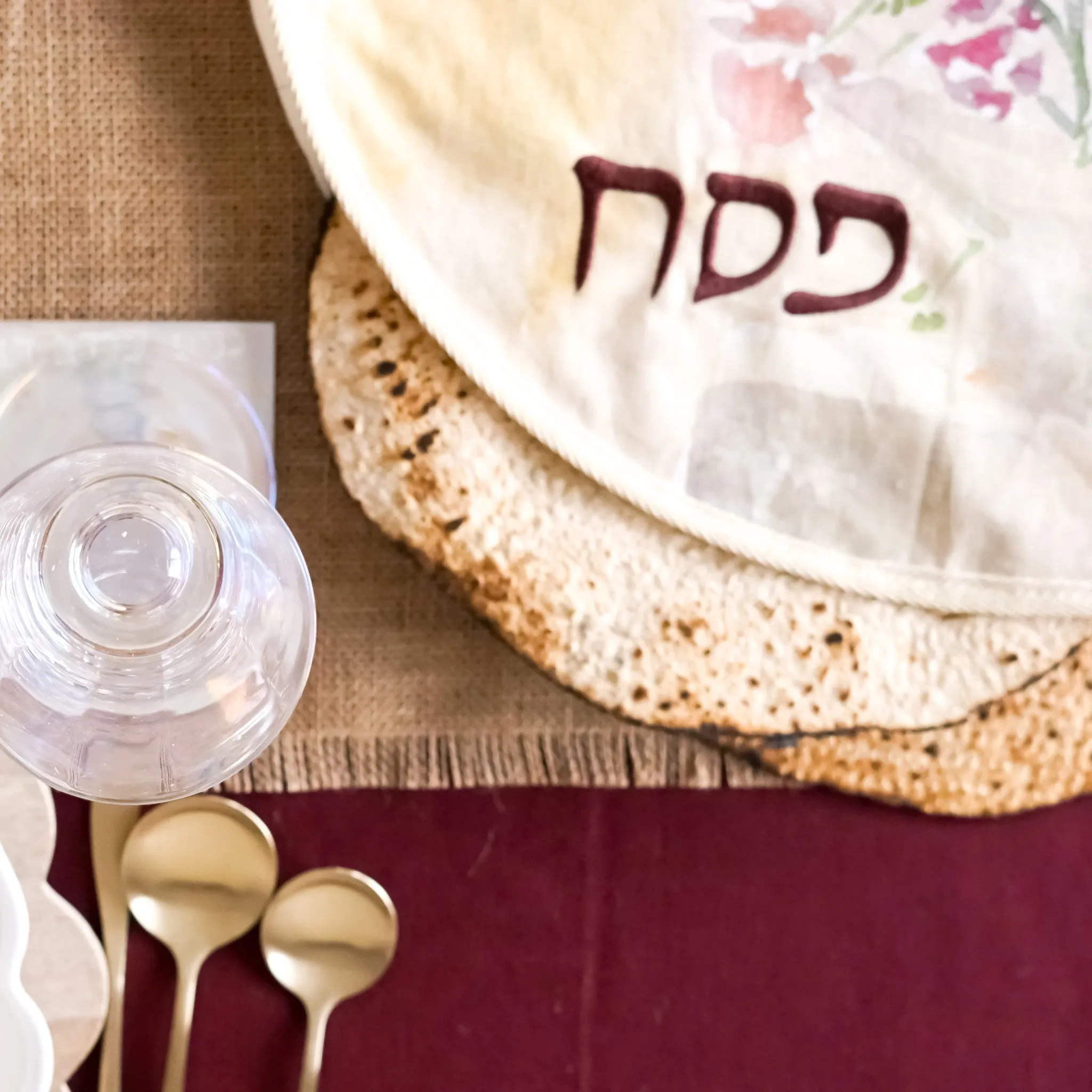 The Rosewood Floral One | Matzah Cover