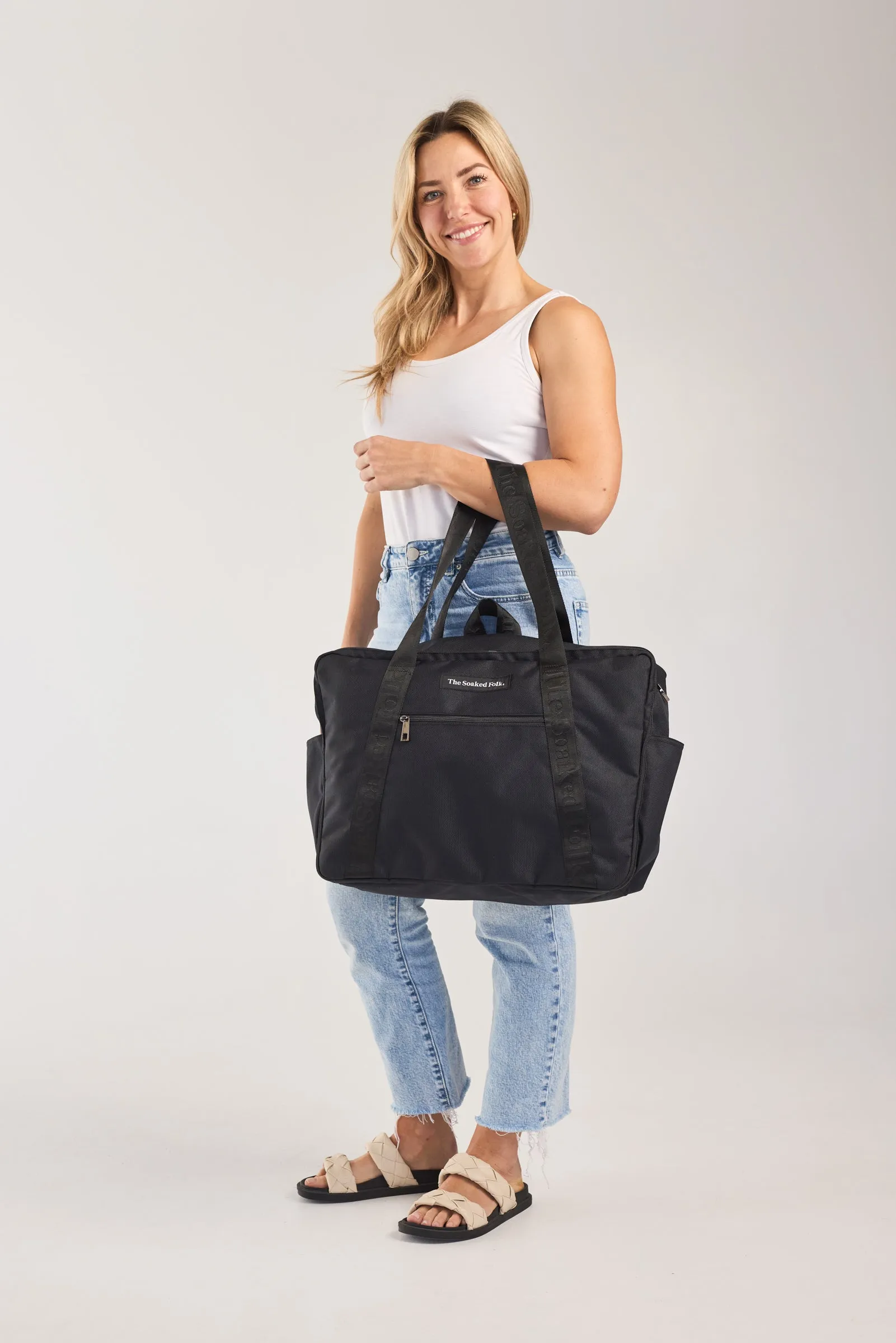 The Soaked Tote - Blue Graphite