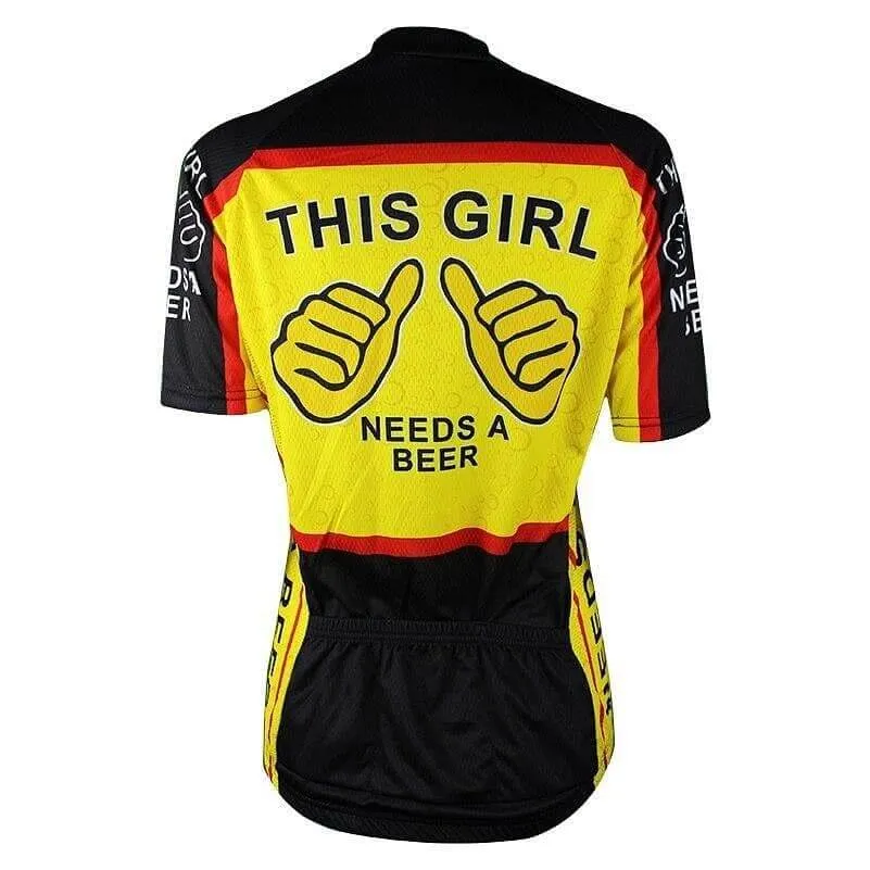 This Girl Needs A Beer Cycling Jersey