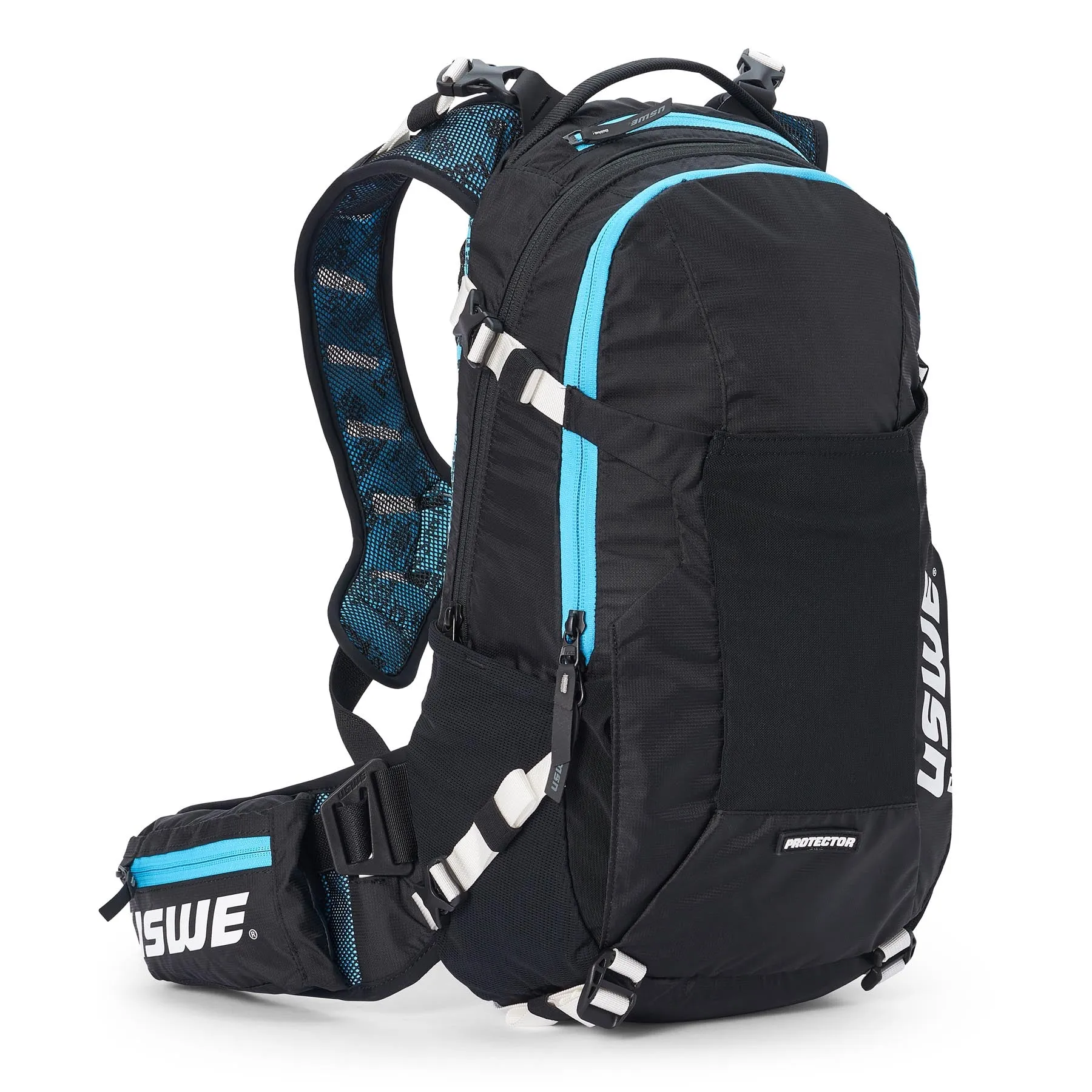 USWE Flow 25L Hydration Compatible MTB Protector Pack - Black/Blue