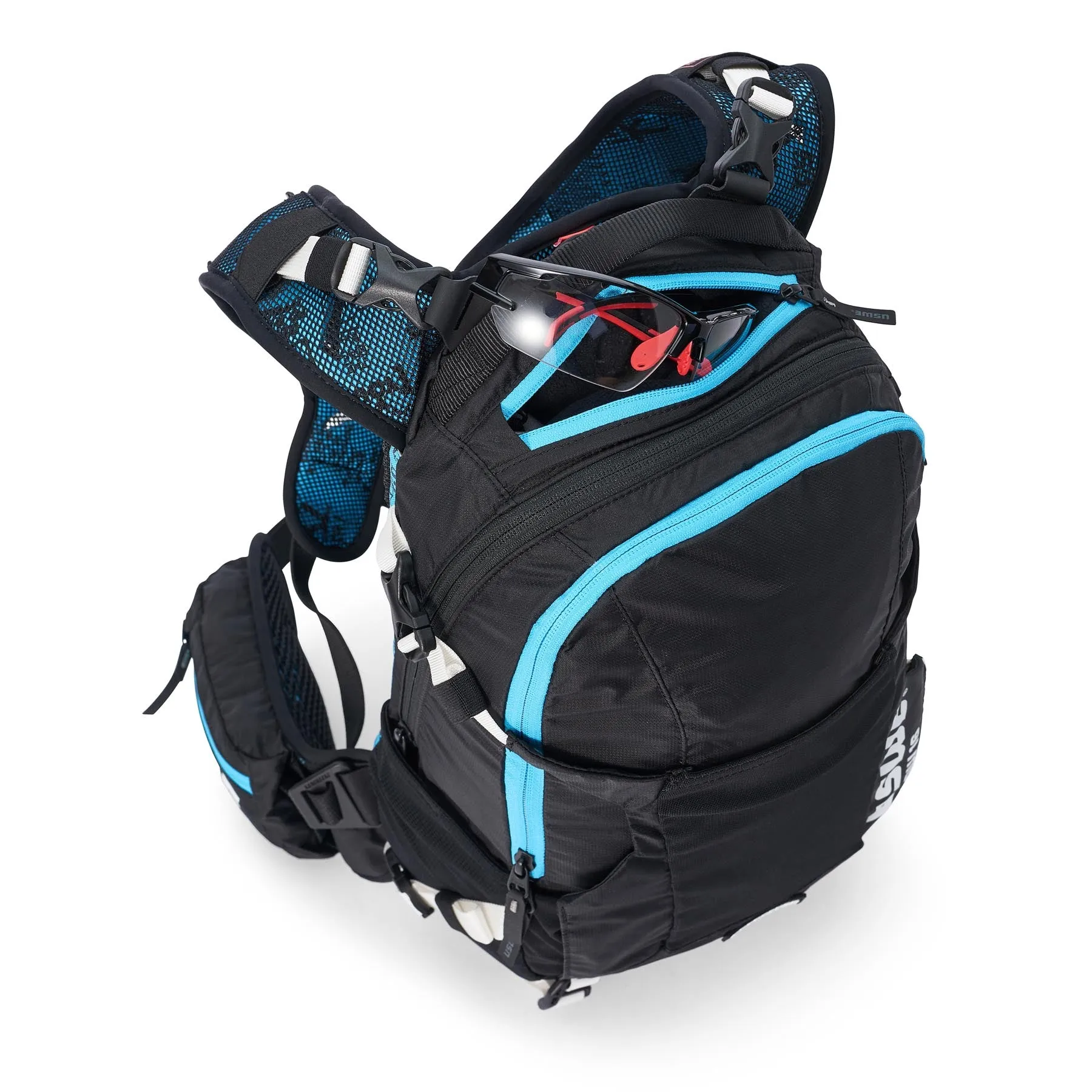 USWE Flow 25L Hydration Compatible MTB Protector Pack - Black/Blue