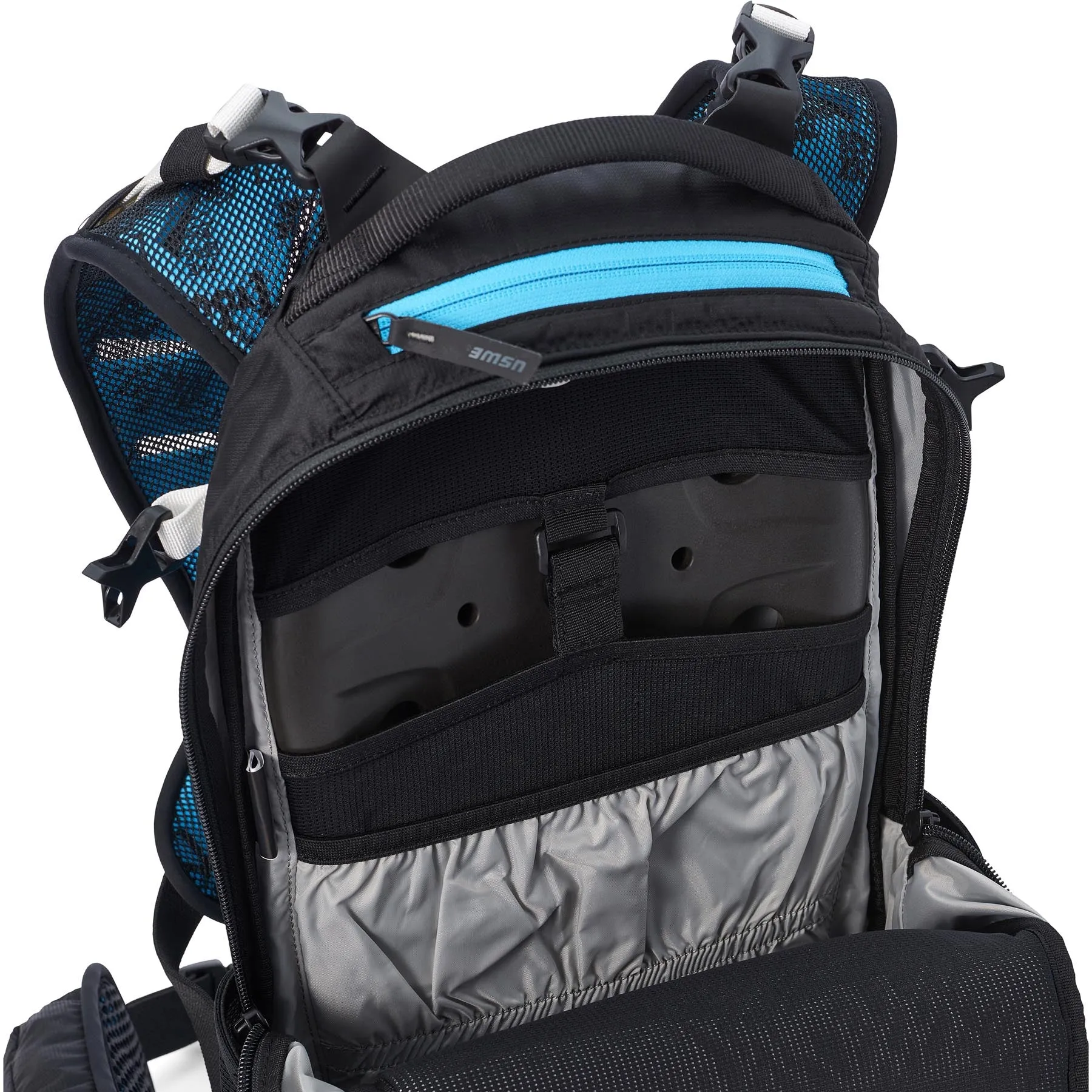 USWE Flow 25L Hydration Compatible MTB Protector Pack - Black/Blue