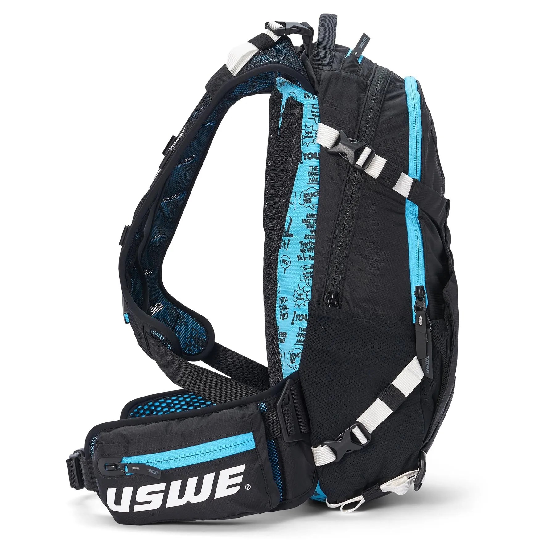 USWE Flow 25L Hydration Compatible MTB Protector Pack - Black/Blue