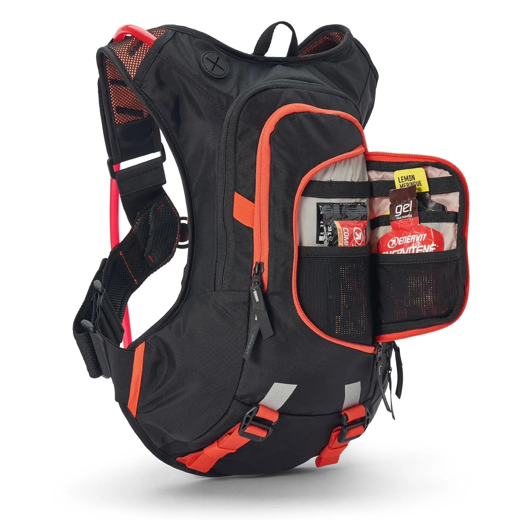 USWE MOTO Hydro 8L Hydration System Backpack - Black/Factory Orange