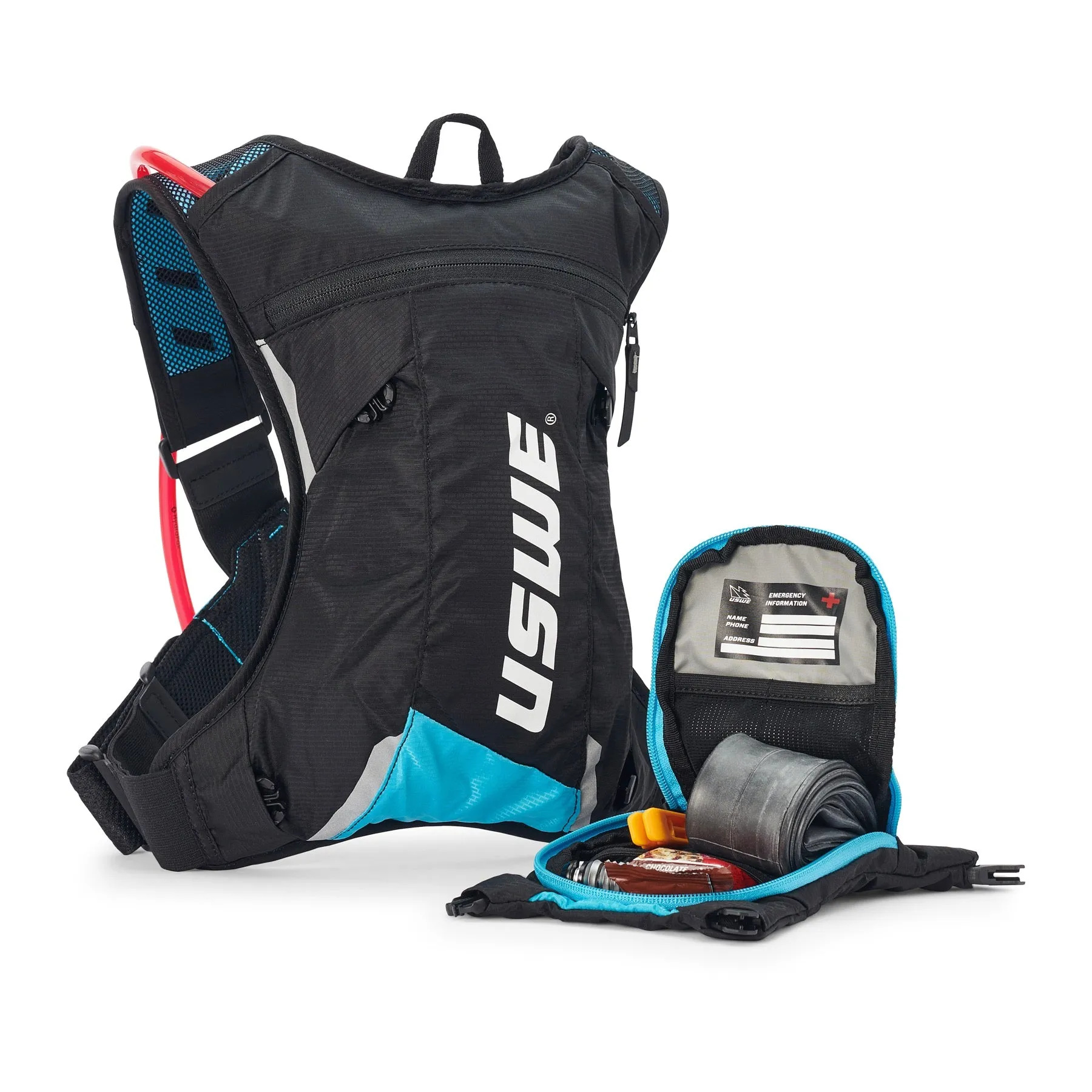 USWE MTB Hydro 3L Hydration System Backpack - Black/Horizon Blue