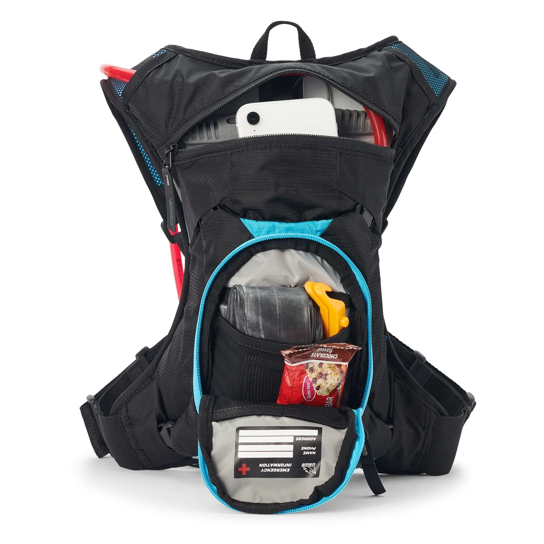 USWE MTB Hydro 3L Hydration System Backpack - Black/Horizon Blue