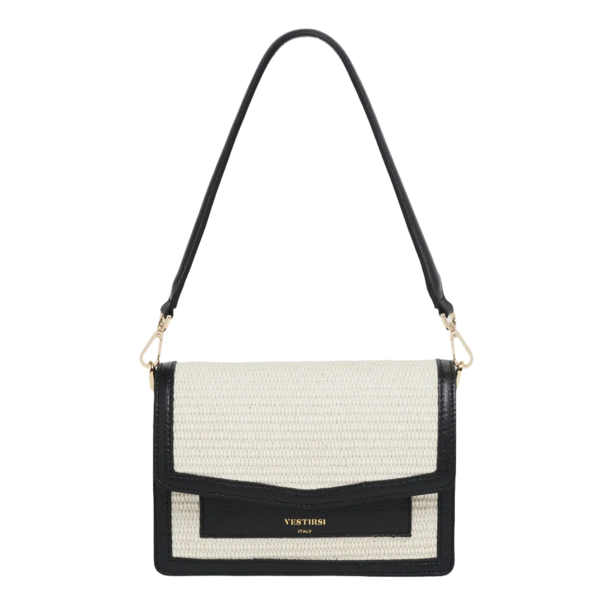 Vestirsi Amelia Black Raffia Bag
