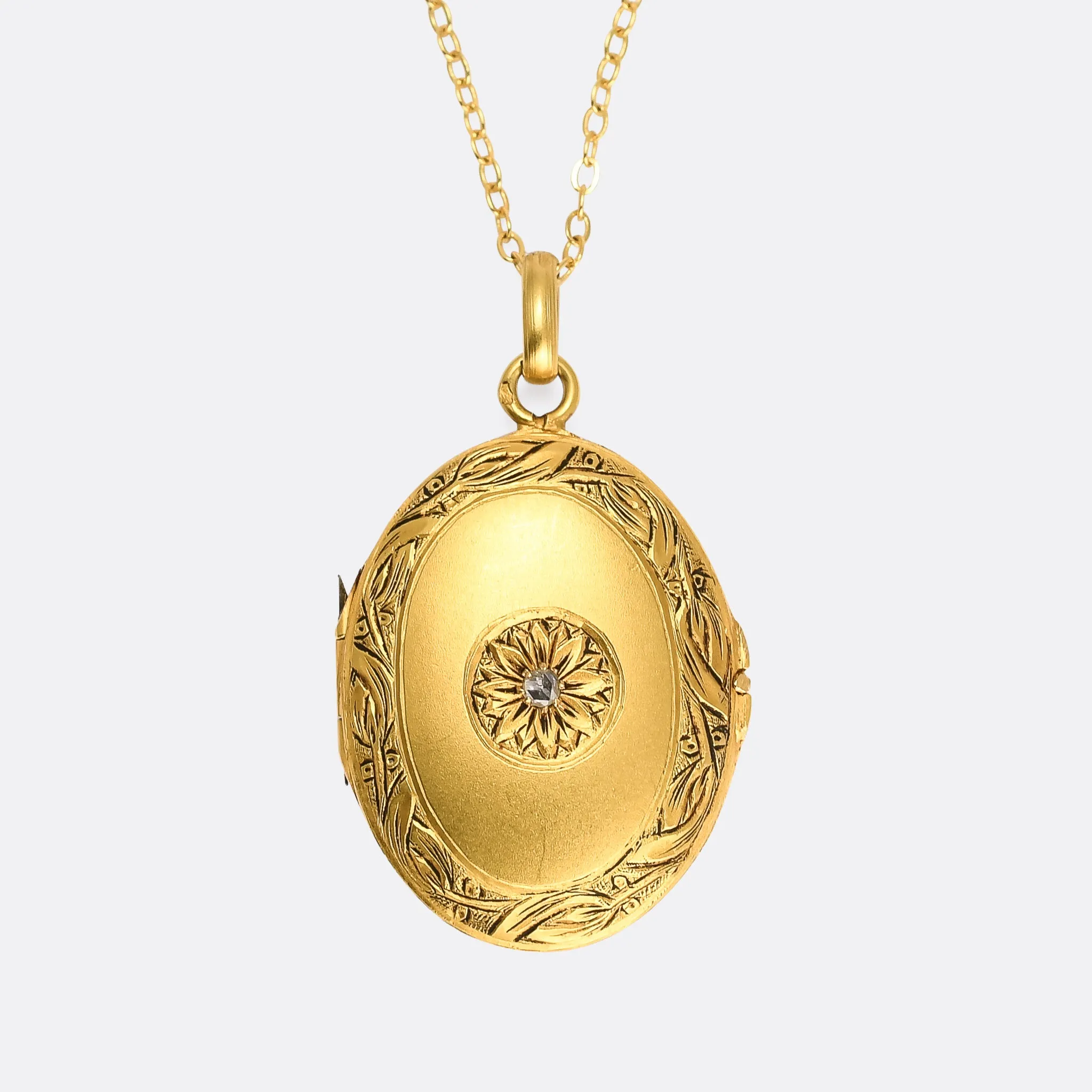 Victorian Diamond Sunflower Locket
