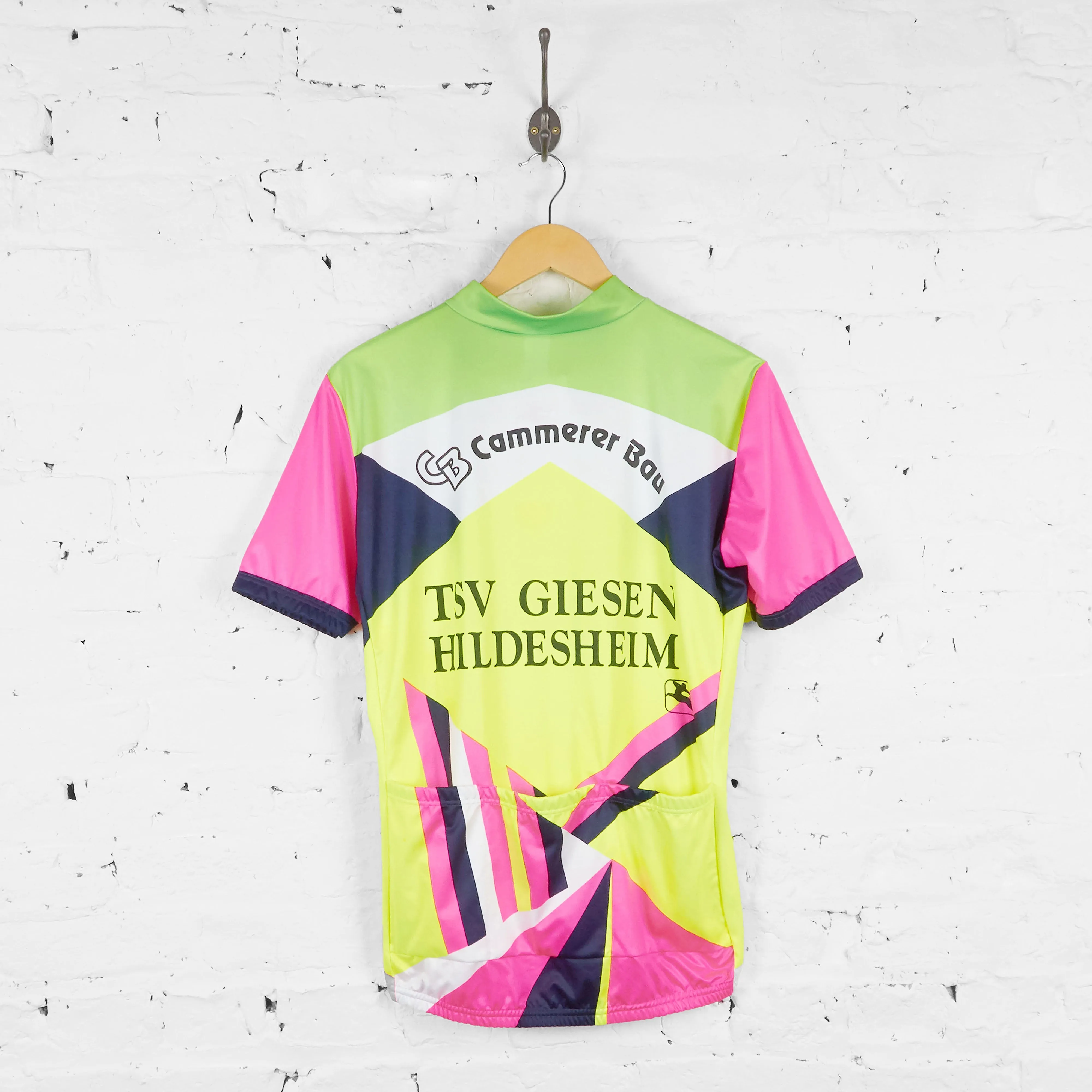 Vintage Kluge TSV Giesen Hildesheim Cycling Jersey - Green/Pink/White - XL