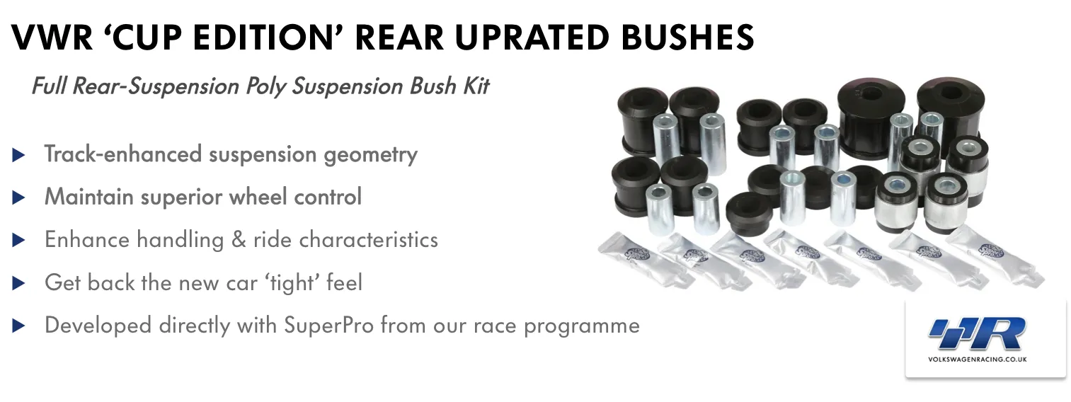 VWRacingLine Cup Edition Rear Suspension Bush Kit All Mk5/6 Golf w/ IRS inc. GTi and R