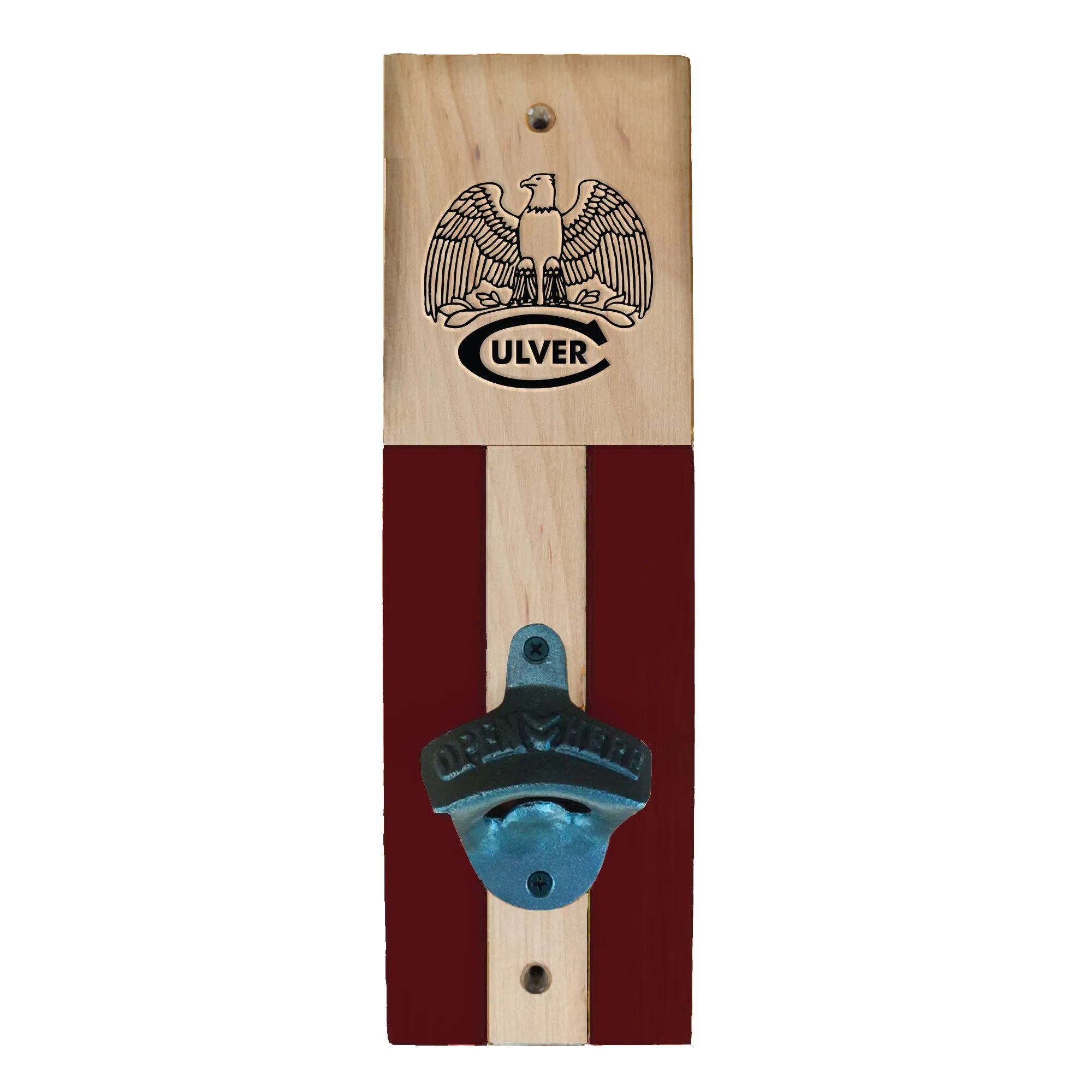 Wall Mount Bottle Opener - Maroon