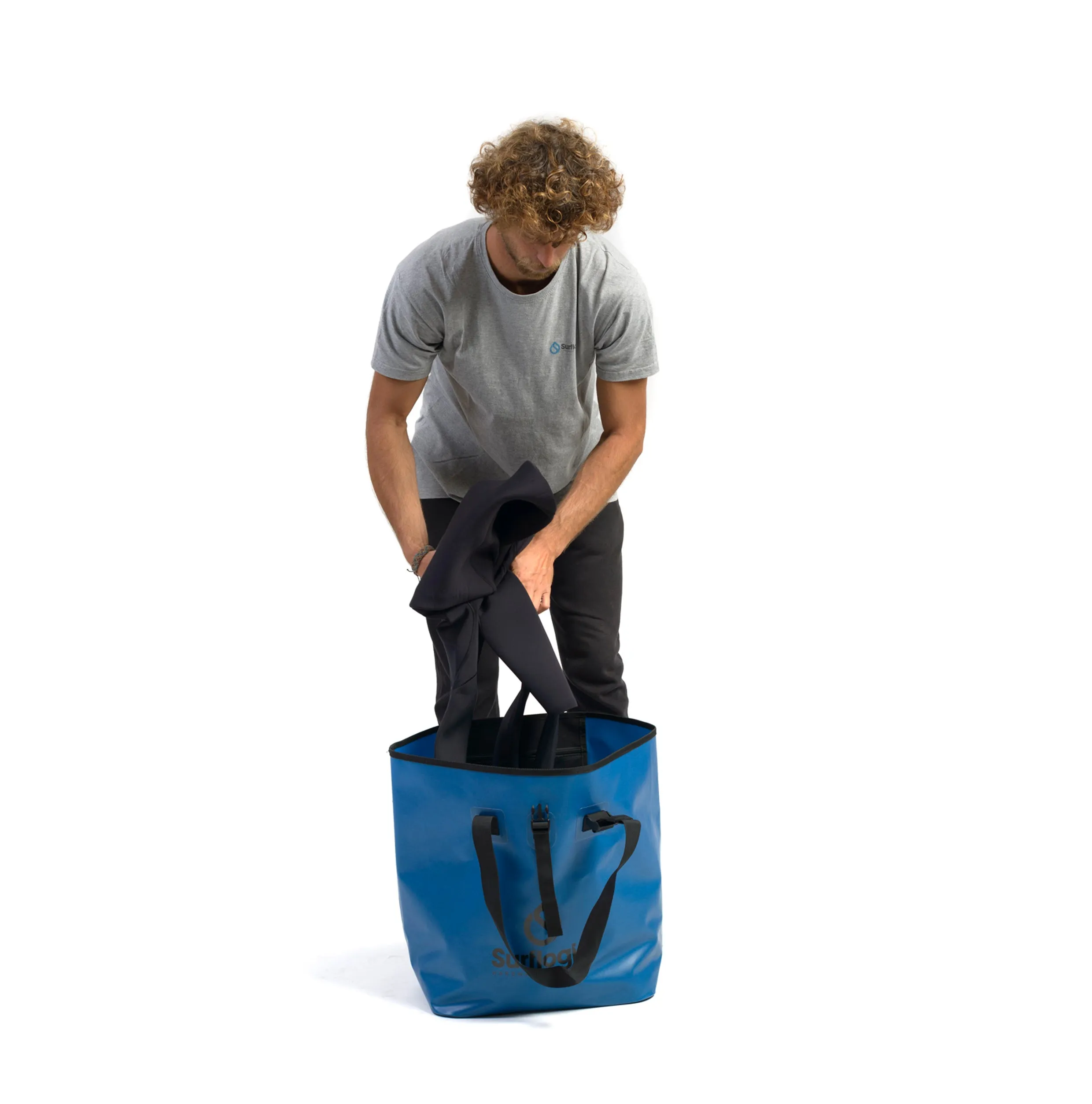 Waterproof Beach Bucket Bag - Blue