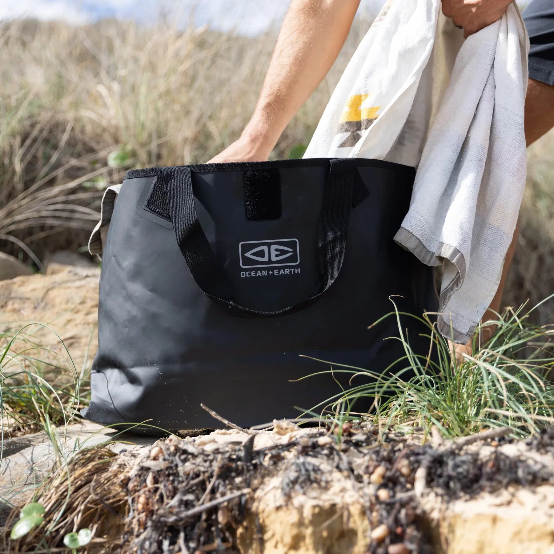 Waterproof Beach Tote Bag Ocean and Earth