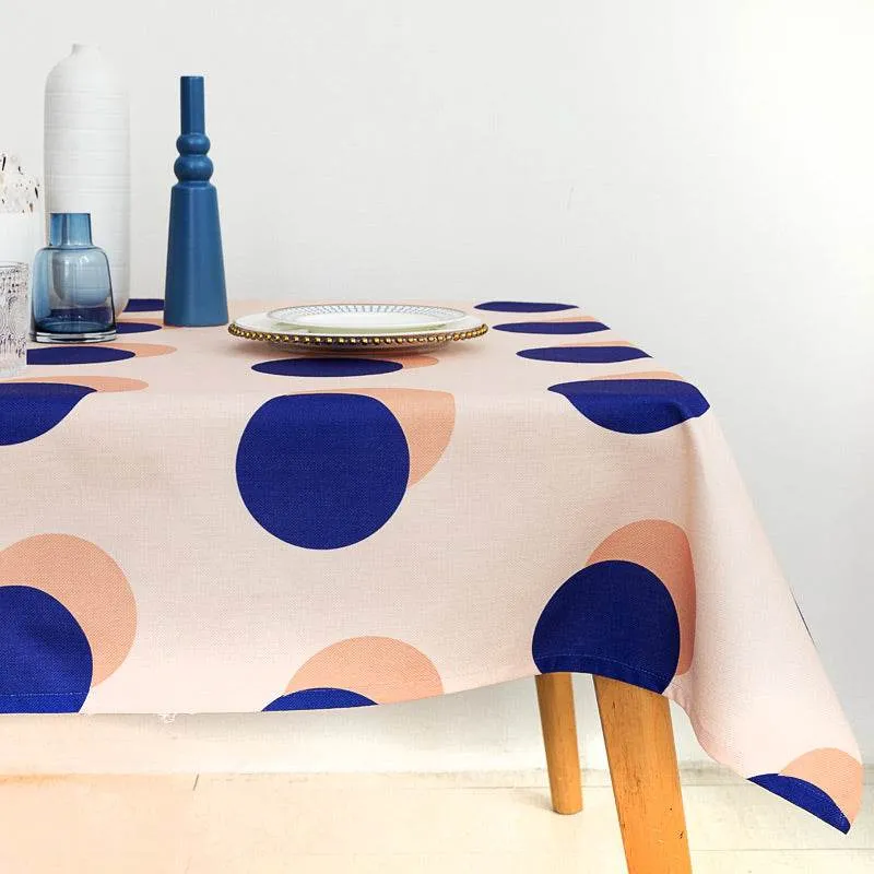 Wave point waterproof tablecloth