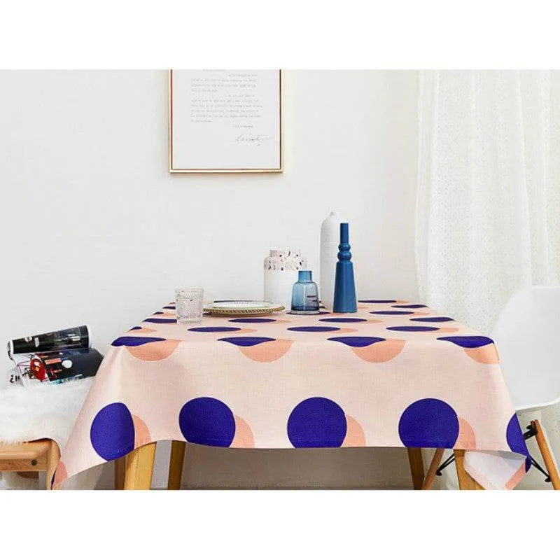 Wave point waterproof tablecloth