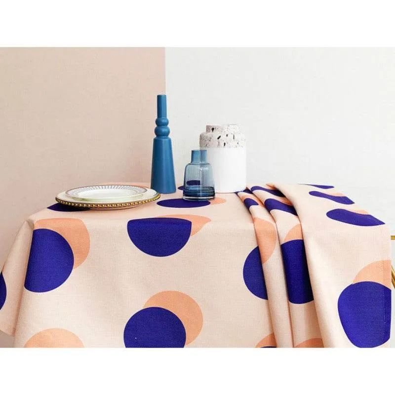 Wave point waterproof tablecloth