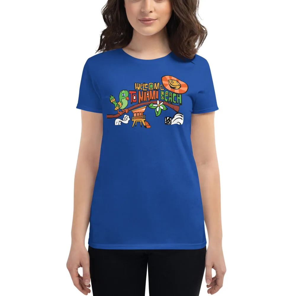 Welcome to Miami Beach - Lebo Ladies' Short Sleeve T-Shirt