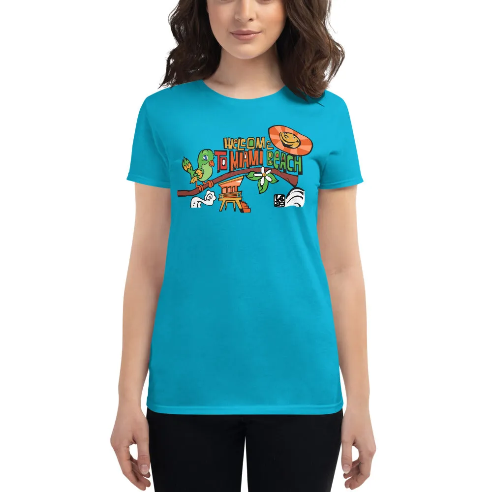 Welcome to Miami Beach - Lebo Ladies' Short Sleeve T-Shirt