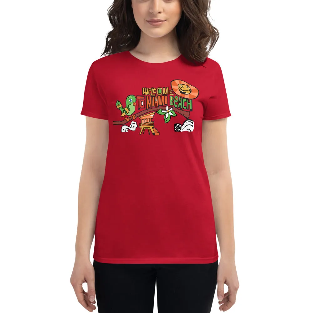Welcome to Miami Beach - Lebo Ladies' Short Sleeve T-Shirt