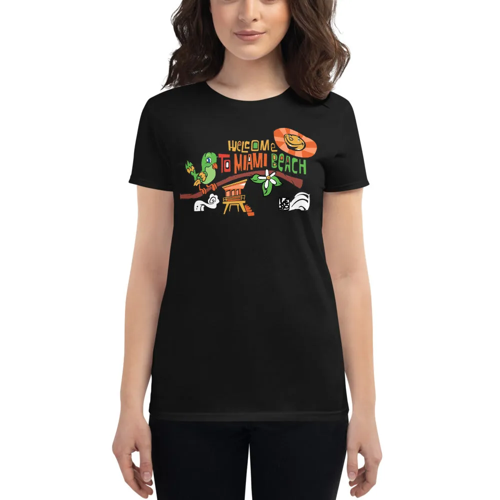 Welcome to Miami Beach - Lebo Ladies' Short Sleeve T-Shirt