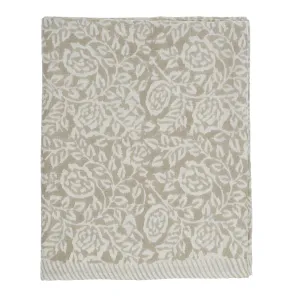 Wild Rose Linen/Cotton Block Print Tablecloth 60"x104"