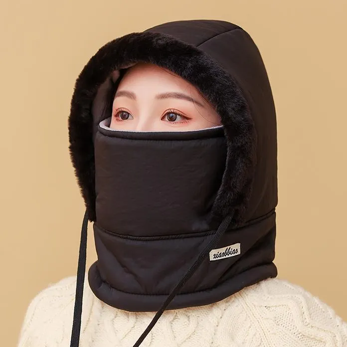 Winter Warm Hat for Men and Women's Cycling, Windproof for Motorcycles, Scarf and Hood in One Piece That Can Be Worn with Helmets C-241216-2