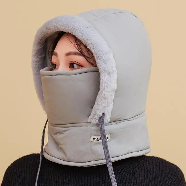 Winter Warm Hat for Men and Women's Cycling, Windproof for Motorcycles, Scarf and Hood in One Piece That Can Be Worn with Helmets C-241216-2