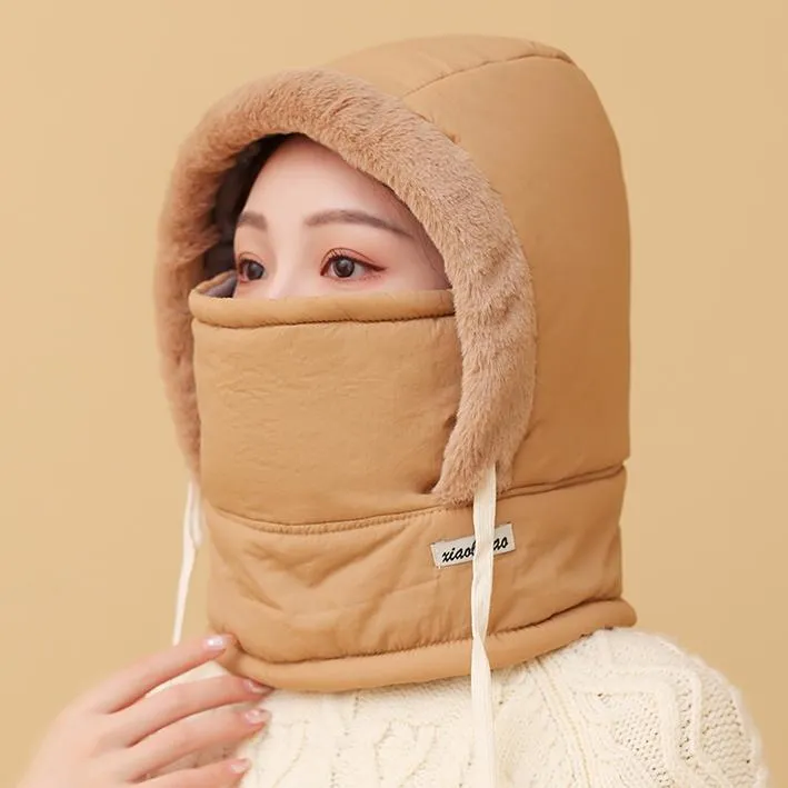 Winter Warm Hat for Men and Women's Cycling, Windproof for Motorcycles, Scarf and Hood in One Piece That Can Be Worn with Helmets C-241216-2