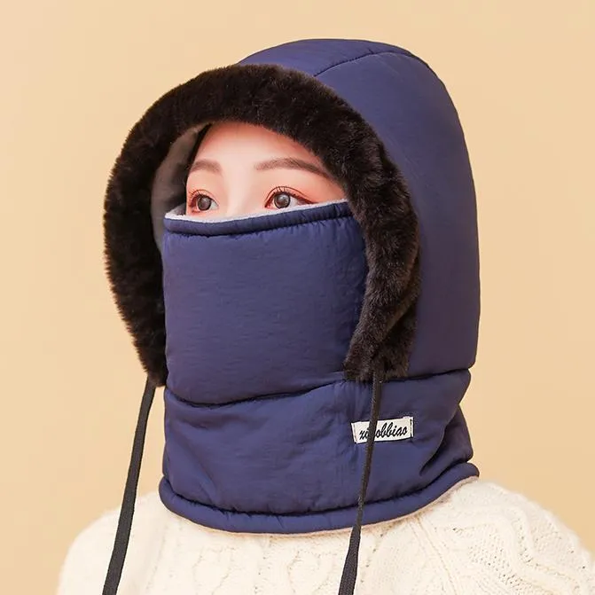 Winter Warm Hat for Men and Women's Cycling, Windproof for Motorcycles, Scarf and Hood in One Piece That Can Be Worn with Helmets C-241216-2