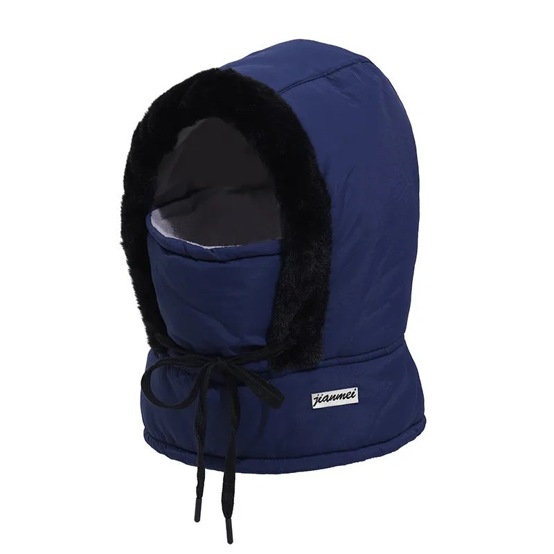 Winter Warm Hat for Men and Women's Cycling, Windproof for Motorcycles, Scarf and Hood in One Piece That Can Be Worn with Helmets C-241216-2