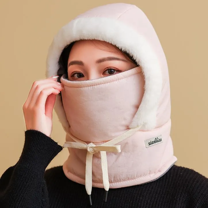 Winter Warm Hat for Men and Women's Cycling, Windproof for Motorcycles, Scarf and Hood in One Piece That Can Be Worn with Helmets C-241216-2