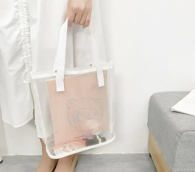 Women's Beach Bag Ins-Style Mesh Large Capacity Tote Makeup Bag Fashionable Lightweight Outdoor Swimming Handbag C-240524-5