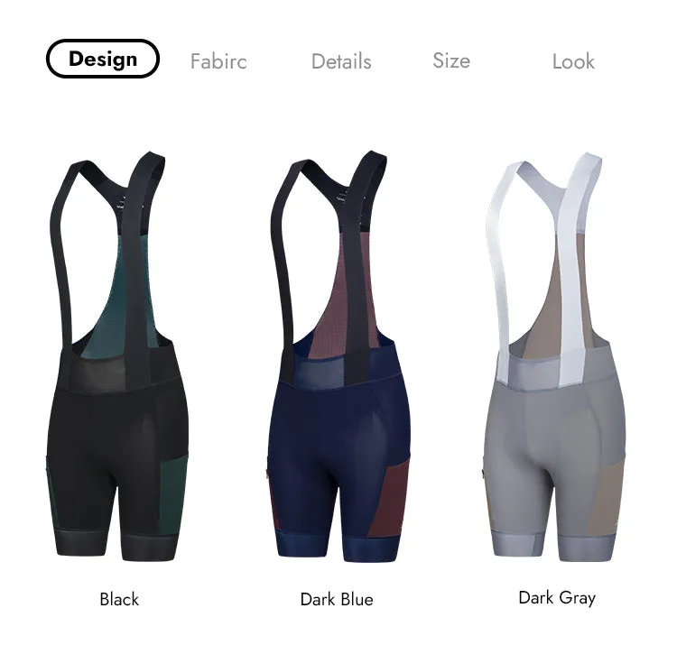 WOMENS BIB SHORTS STRAORDINARIO DARK GRAY